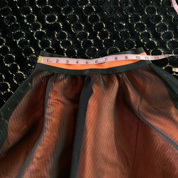 LOL‎ Halloween Black and Orange Mesh Skirt - Picture 5 of 8